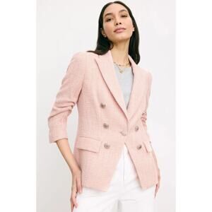 Veronica Beard Pink Ryland Dickey Jacket